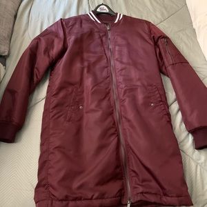 Forever 21 long bomber Jacket